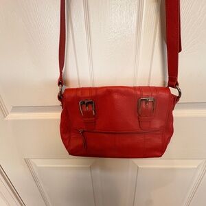 b. makowsky Vibrant Red Crossbody Bag